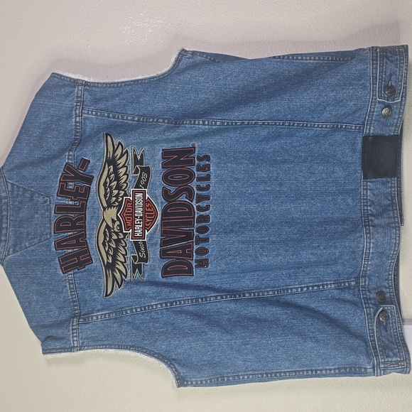 Harley-Davidson Other - Harley-Davidson Vintage Men's Blue Denim Vest Size XL.